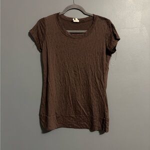 Maurice’s Y2K brown sheer animal print top size large